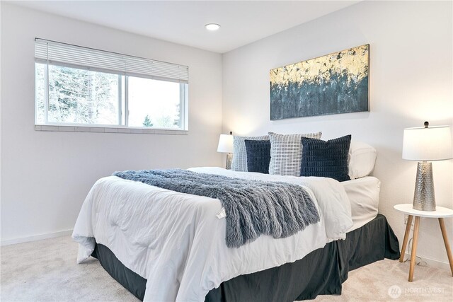 15722 62nd Pl NE, Kenmore, WA 98028 - bedroom with carpet flooring and recessed lighting