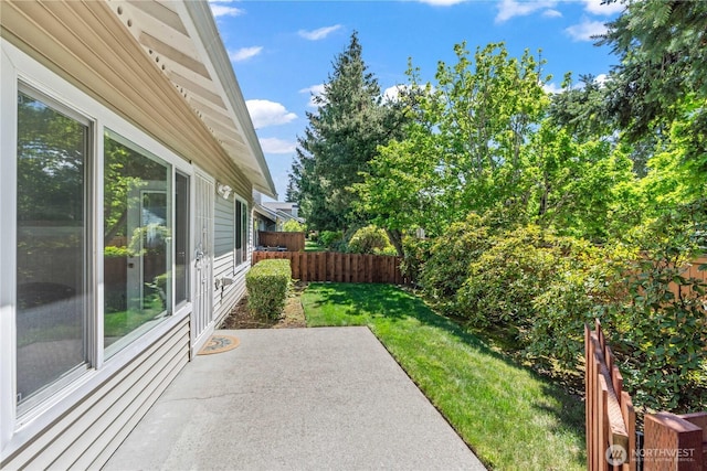 view of patio with fence