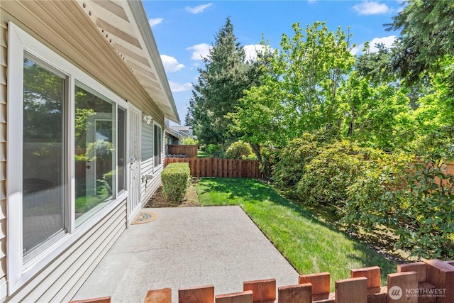 view of patio with fence