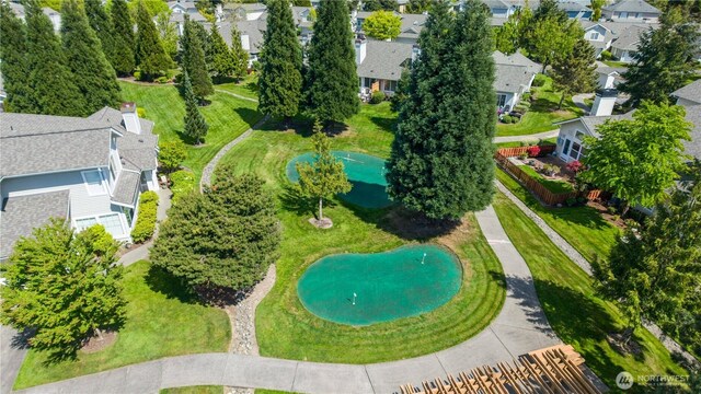 drone / aerial view featuring a residential view