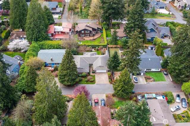 aerial view featuring a residential view