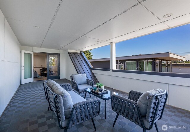 view of patio featuring an outdoor living space