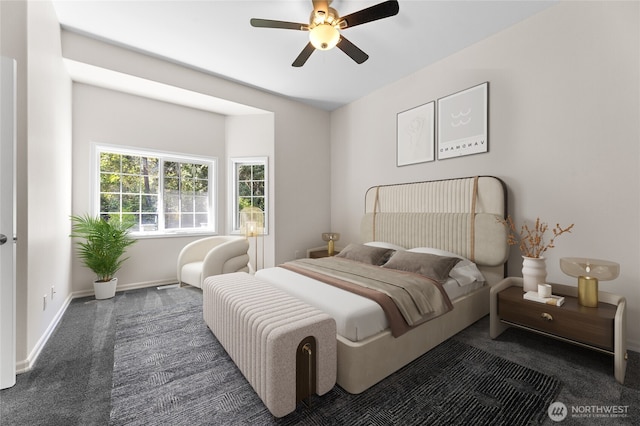 23615 38th Ave E, Spanaway, WA 98387 - bedroom with carpet floors, baseboards, and a ceiling fan