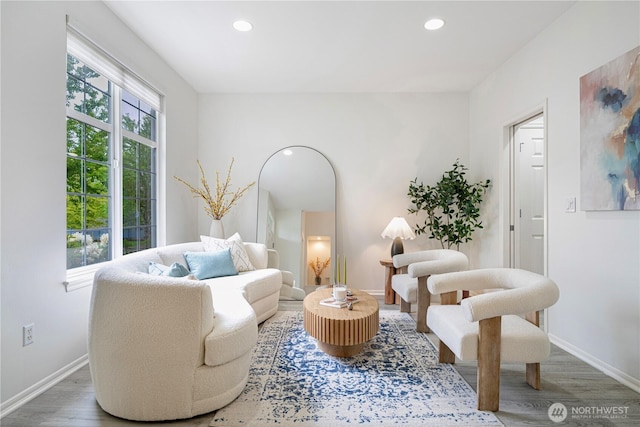 1741 12th Ave NE, Issaquah, WA 98029 - sitting room featuring baseboards, recessed lighting, and wood finished floors