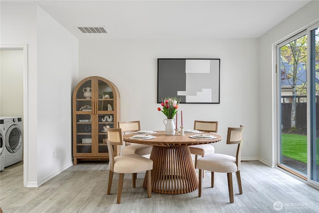 1741 12th Ave NE, Issaquah, WA 98029 - dining area featuring light wood-type flooring, baseboards, and visible vents