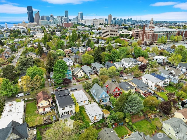 bird's eye view featuring a view of city