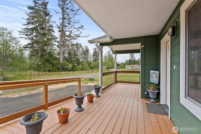 view of wooden deck