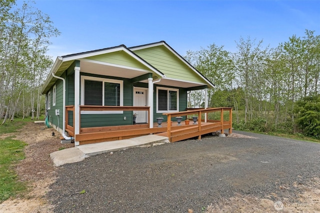 view of front of home featuring a porch