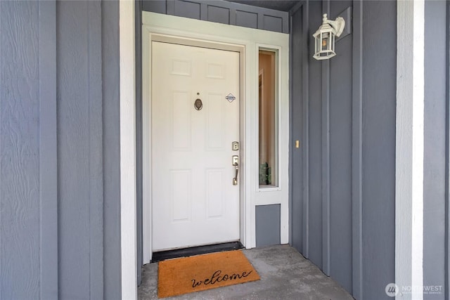view of doorway to property