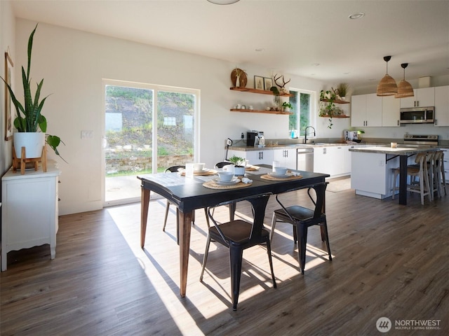 159 Bootjack Ln, Kelso, WA 98626 - dining room featuring recessed lighting and dark wood finished floors