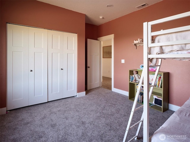 159 Bootjack Ln, Kelso, WA 98626 - unfurnished bedroom with visible vents, baseboards, carpet floors, and a closet