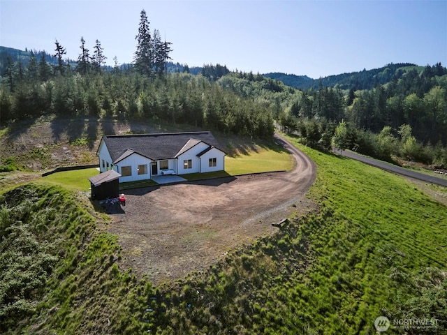 159 Bootjack Ln, Kelso, WA 98626 - birds eye view of property featuring a view of trees