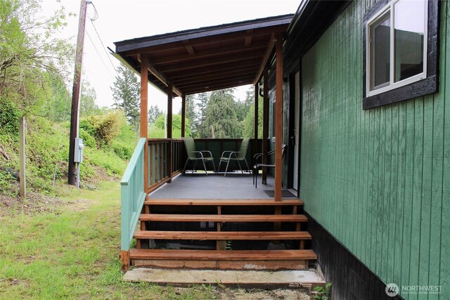 view of wooden deck