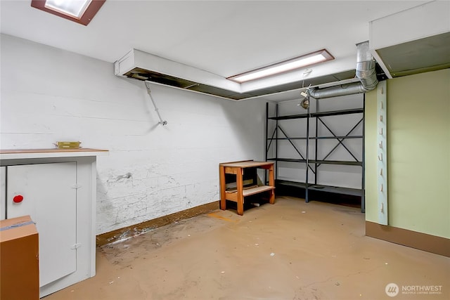 view of basement
