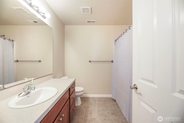 bathroom with visible vents and vanity