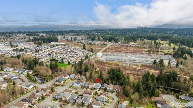 drone / aerial view with a residential view