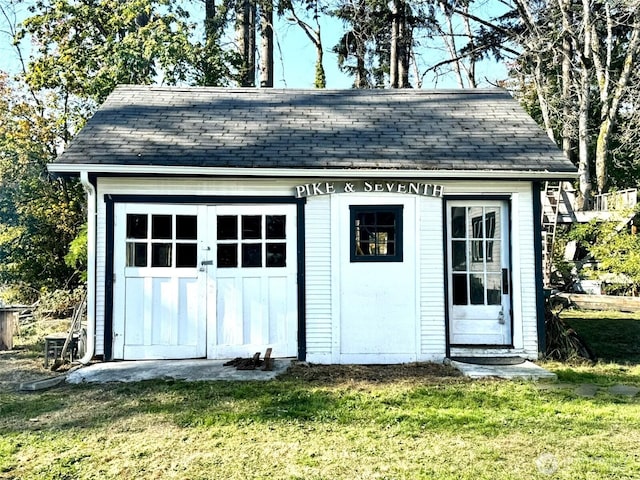 view of outbuilding featuring an outdoor structure