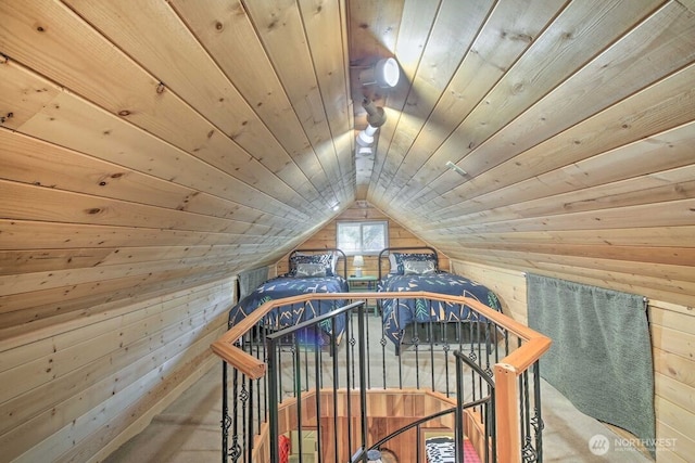 124 Aspen Ln, Packwood, WA 98361 - bonus room with wood ceiling, vaulted ceiling, and wood walls