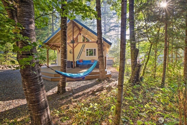 124 Aspen Ln, Packwood, WA 98361 - view of jungle gym with an outdoor living space