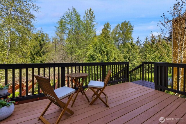 view of wooden deck