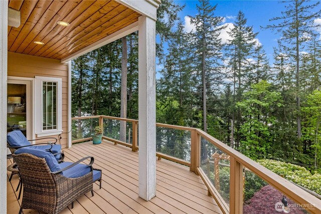 view of wooden terrace