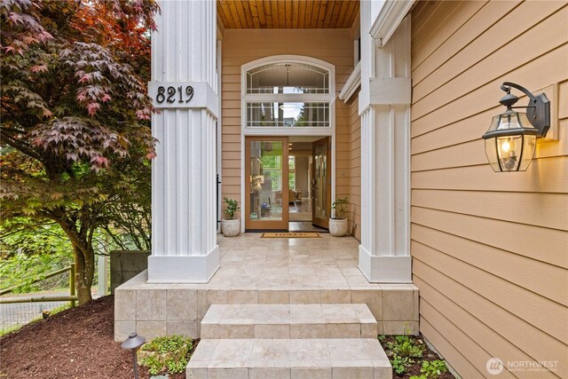 view of exterior entry