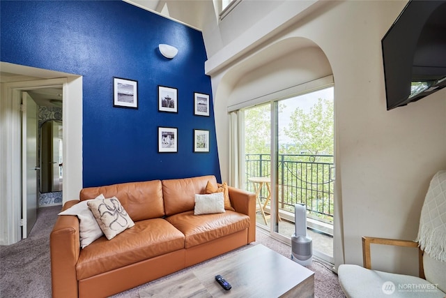 425 Vine St Unit 709, Seattle, WA 98121 - living area with carpet floors