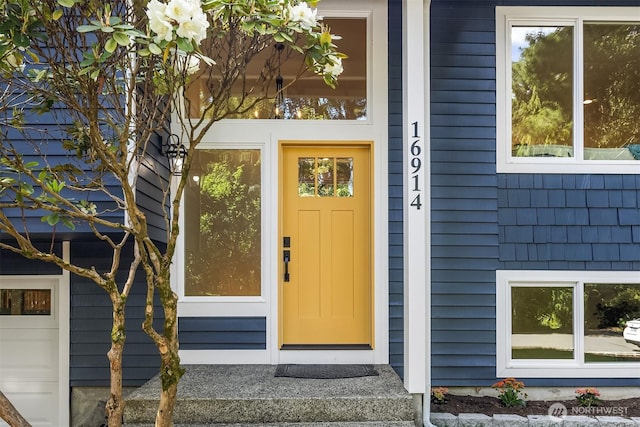 view of doorway to property