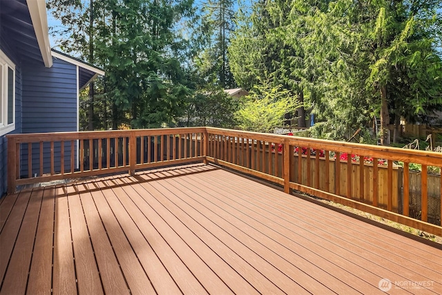 view of wooden deck