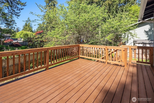 deck with fence
