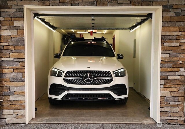 garage featuring electric panel