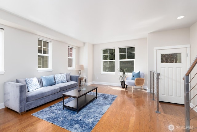 2608 SW Myrtle St, Seattle, WA 98106 - living room featuring wood finished floors and baseboards