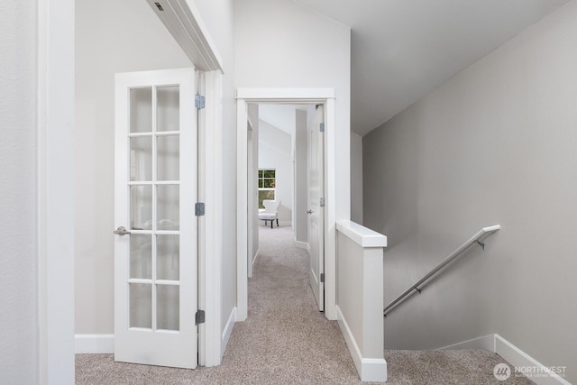 2608 SW Myrtle St, Seattle, WA 98106 - hallway featuring an upstairs landing, carpet floors, and baseboards