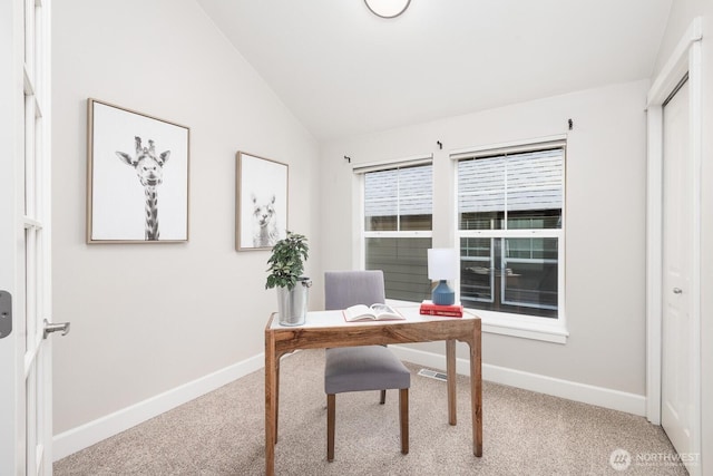 2608 SW Myrtle St, Seattle, WA 98106 - carpeted office space with baseboards and lofted ceiling
