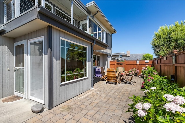 view of patio / terrace featuring a fenced backyard