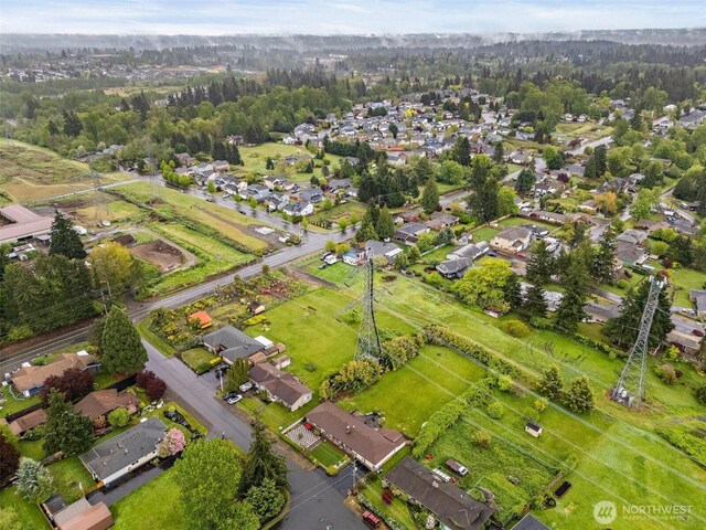 aerial view featuring a residential view