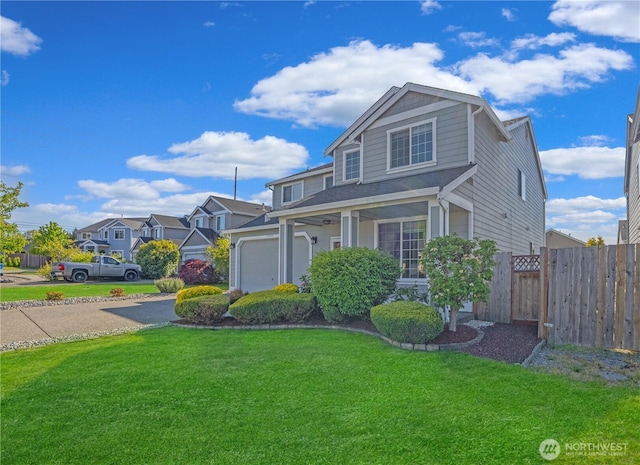 17422 90th Ave E, Puyallup, WA 98375 - traditional-style house featuring driveway, a residential view, and an attached garage