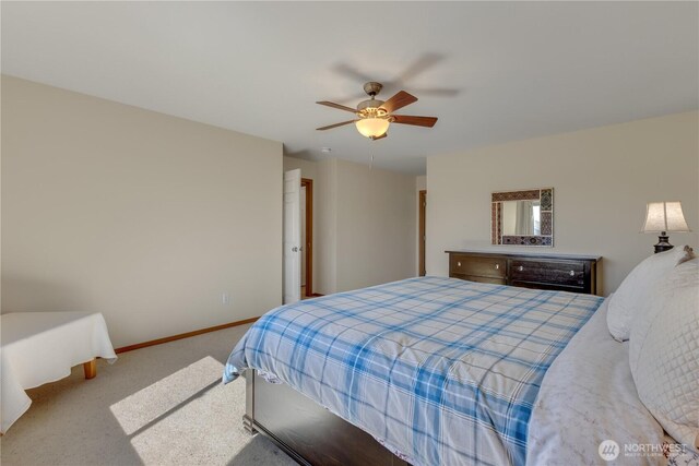 17422 90th Ave E, Puyallup, WA 98375 - bedroom featuring carpet flooring, baseboards, and a ceiling fan