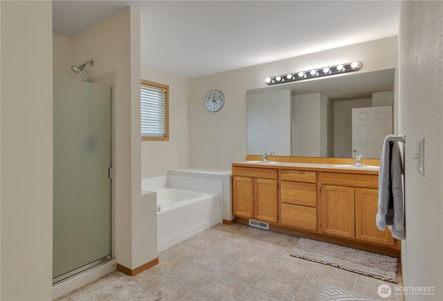 17422 90th Ave E, Puyallup, WA 98375 - full bath with a shower stall, a garden tub, and double vanity