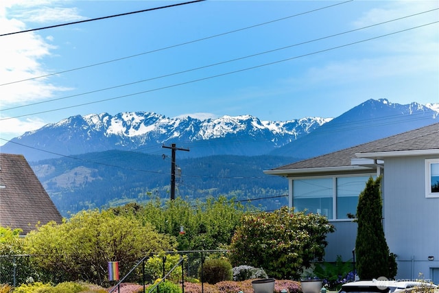 view of mountain background
