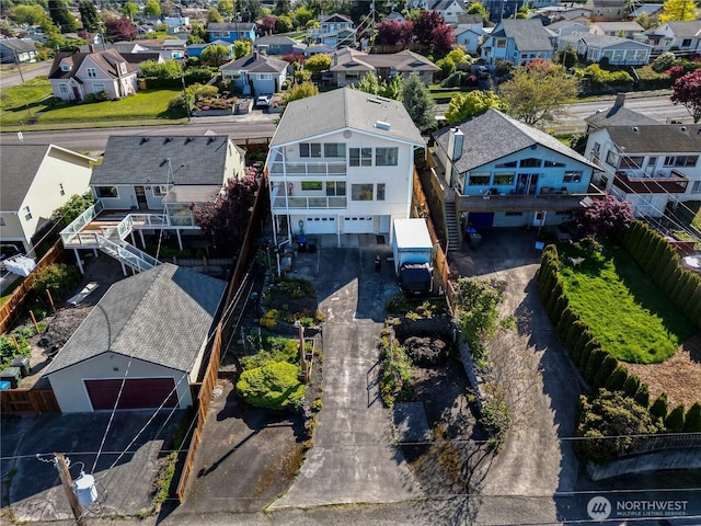 aerial view of residential area