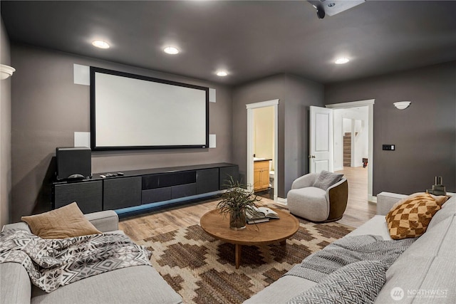 26408 136th Ave SE, Kent, WA 98042 - cinema featuring wood finished floors, baseboards, and recessed lighting