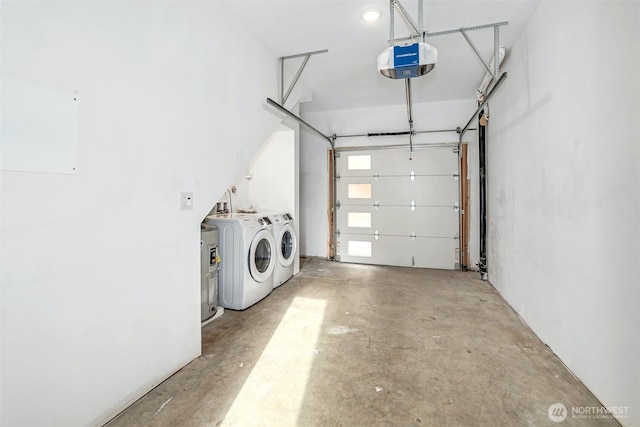 1400 N 95th St, Seattle, WA 98103 - garage with washer and clothes dryer and a garage door opener