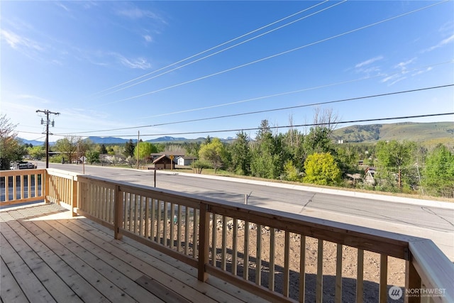 428 Castle Ave, Winthrop, WA 98862 - wooden terrace with a mountain view