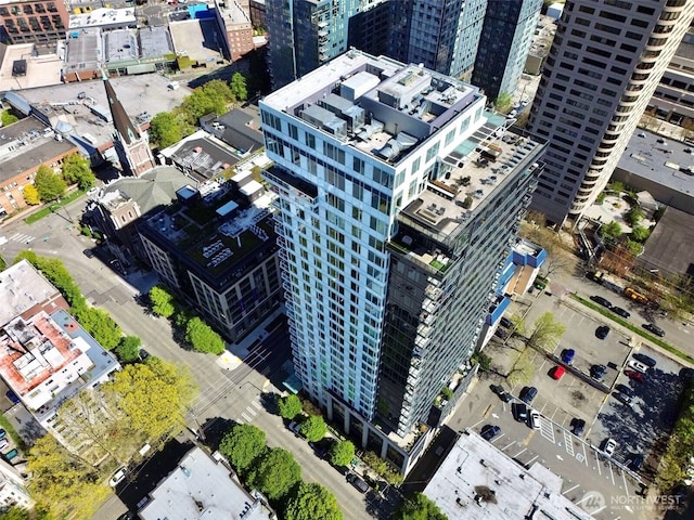 aerial view featuring a view of city