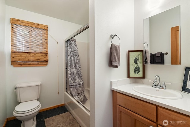 7502 Glacier Spgs, Deming, WA 98244 - bathroom featuring tile patterned floors, vanity, and shower / tub combo