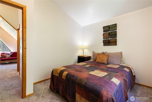 7502 Glacier Spgs, Deming, WA 98244 - carpeted bedroom with vaulted ceiling and baseboards