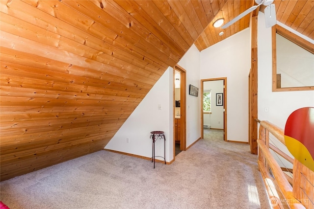 7502 Glacier Spgs, Deming, WA 98244 - bonus room with wooden ceiling, lofted ceiling, and carpet floors