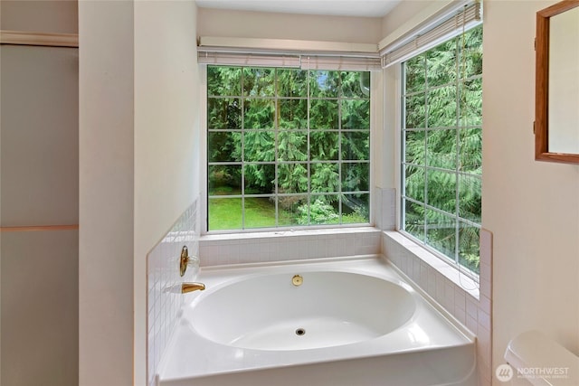 bathroom with a bath