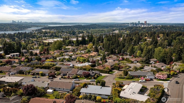 13445 SE 43rd St, Bellevue, WA 98006 - birds eye view of property featuring a residential view and a water view